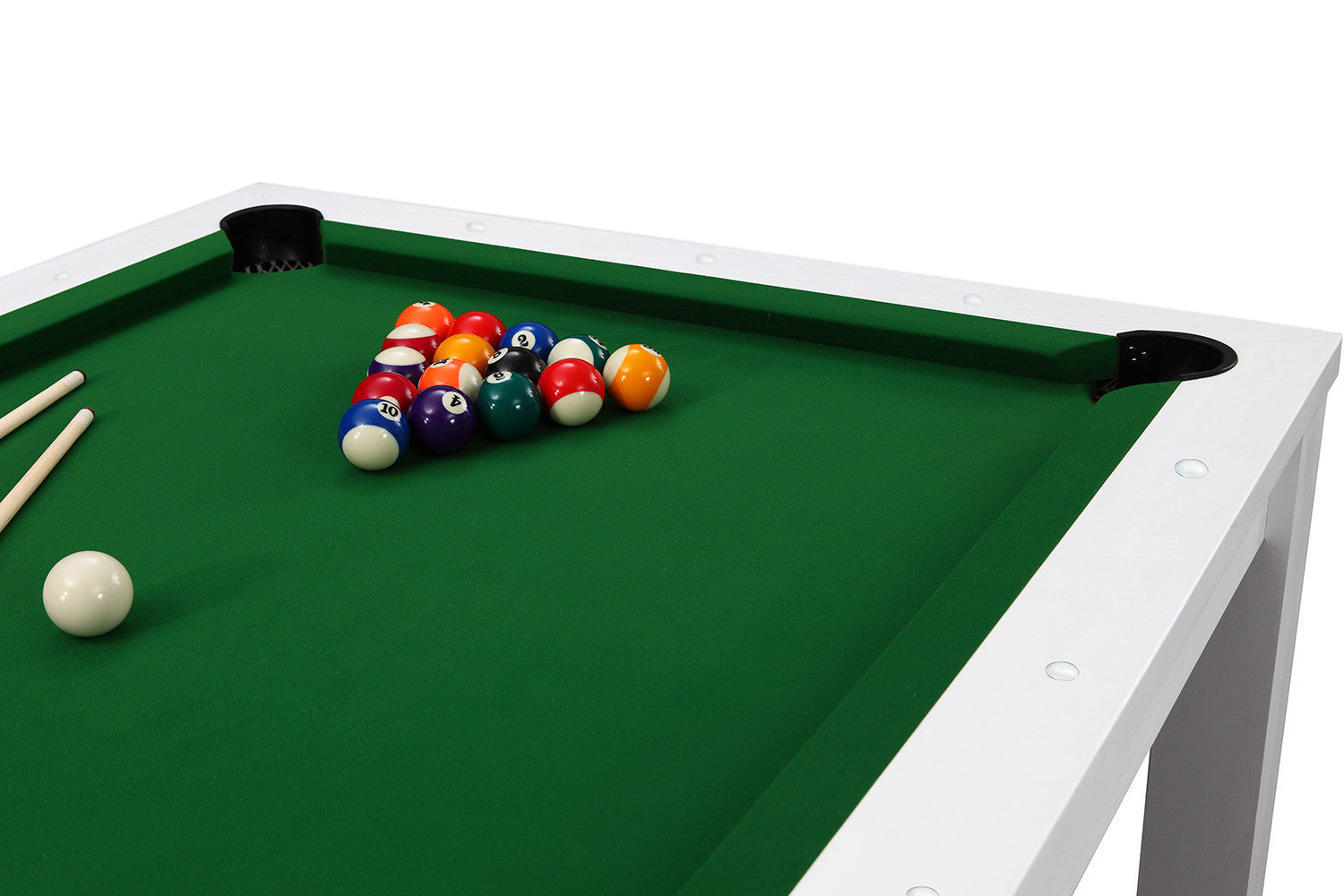 Jeu sur billard table de salle à manger Defaistre blanc et tapis vert