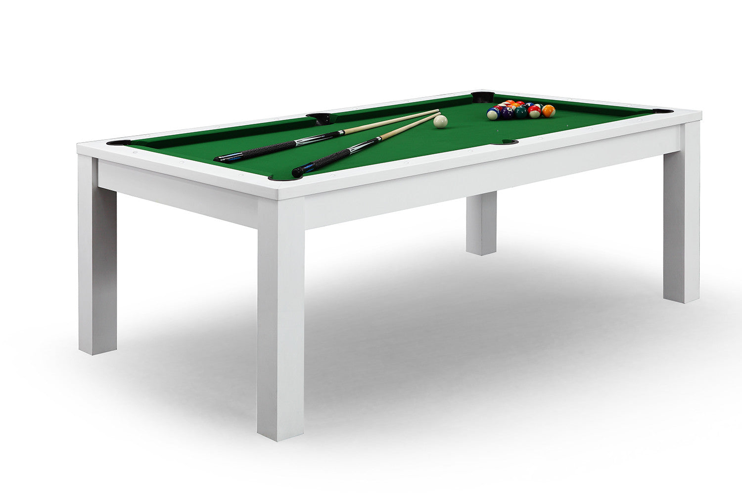 Billard table de salle à manger Defaistre blanc et tapis vert