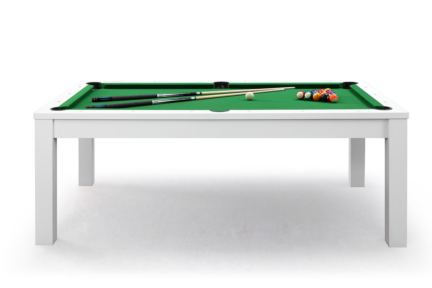 Billard table de salle à manger Defaistre blanc et tapis vert